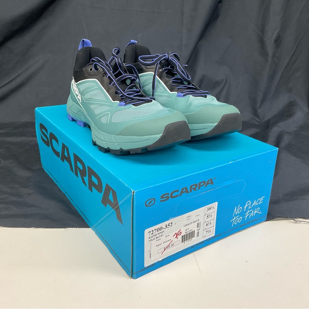 Scarpa Mint Green and Purple Trail Shoes